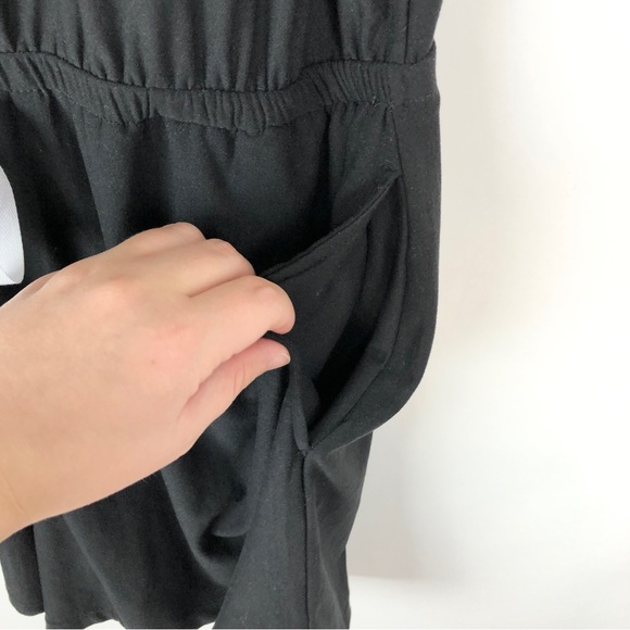 Terra & Sky Black Sleeveless Shorts Romper with Pockets - Picture 7 of 10